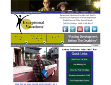 Tablet Screenshot of exceptional-vacations.com